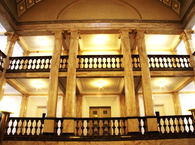 Westybul - krużganki Katowice, budynek, modernizm, Śląsk, architektura, największe, Polska, publiczne
