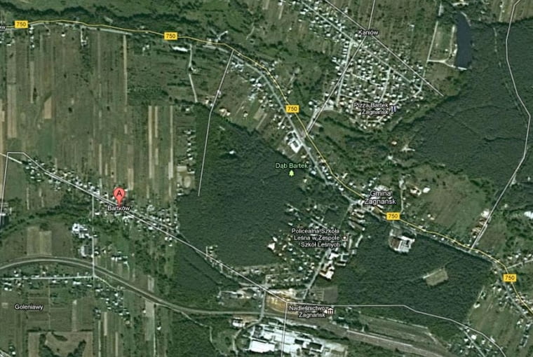 Bartków, mapa