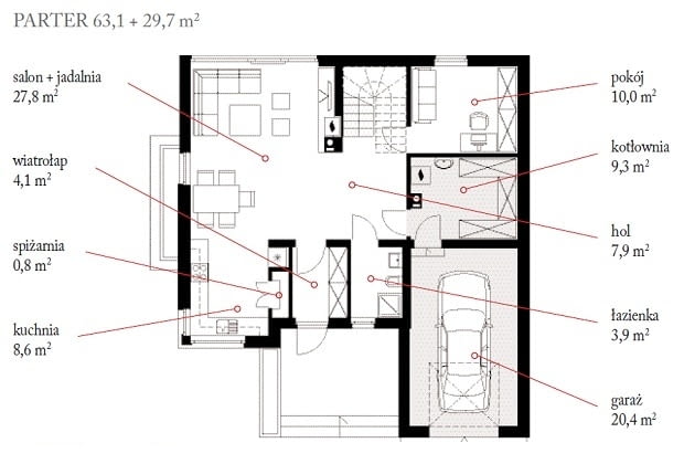 Plan parteru projekty domów