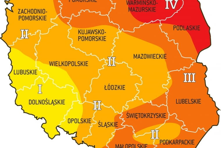 Strefy obciążenia śniegiem