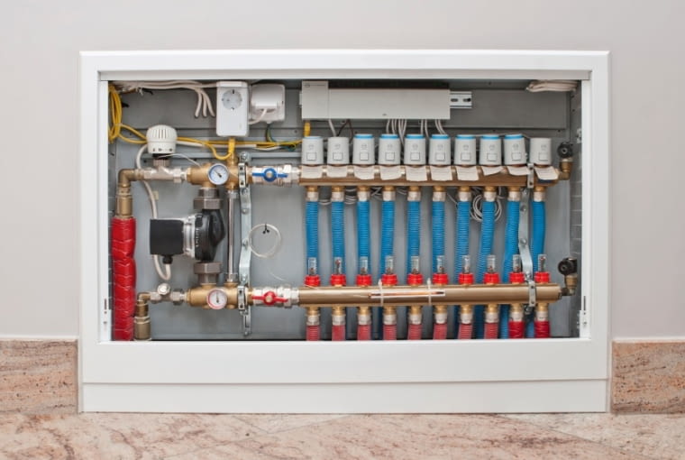 W projekcie ogrzewania podłogowego znajdziemy wartości nastaw zaworów umieszczonych w skrzynce z rozdzielaczem