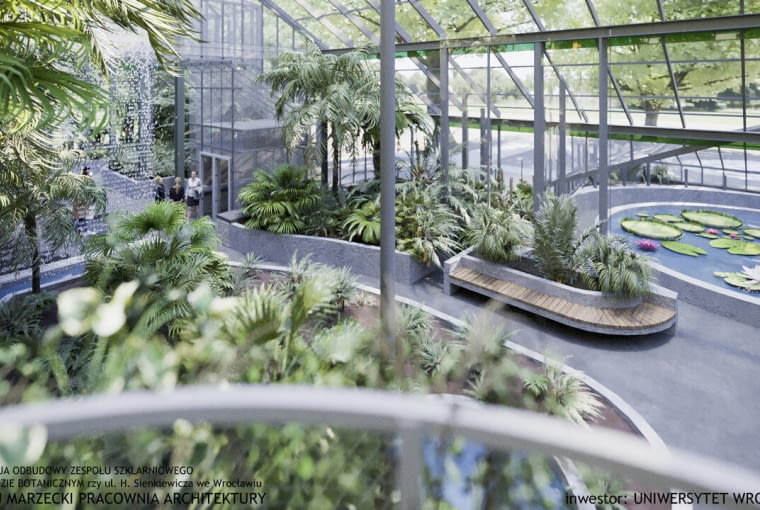 Wizualizacja koncepcji odbudowy palmiarni UWr autor Maciej Marzecki Pracownia Architektury 3 Wizualizacja koncepcji odbudowy palmiarni UWr autor Maciej Marzecki Pracownia Architektury 3
