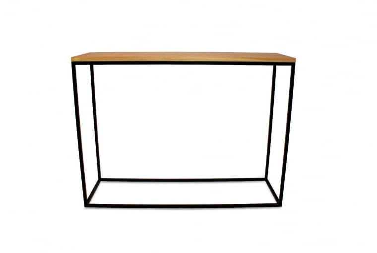Skinny oak Minimalistyczna konsola z lakierowanej proszkowo stali i olejowanego, litego drewna dębowego. Pasuje do wnętrz w loftowym stylu. 969 zł, Take Me Home