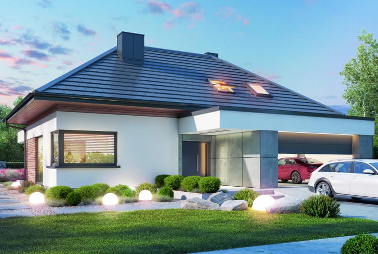 Dom w Przebiśniegach 11 (G2) Projekty domów z senioratką