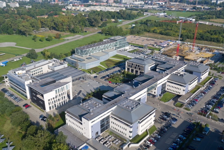 Biurowiec Comarch SSE6 - widok z lotu ptaka.