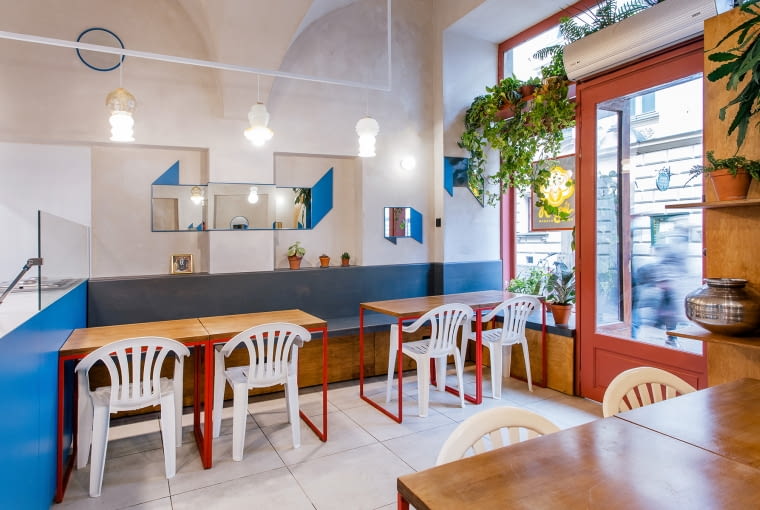 Bistro Rangji w Krakowie. Proj. Miastopracownia Bistro Rangji w Krakowie. Proj. Miastopracownia