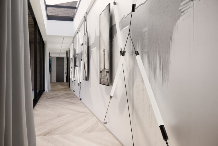 Dom w Beskidach - korytarz. Proj. Tissu Dom w Beskidach - korytarz. Proj. Tissu