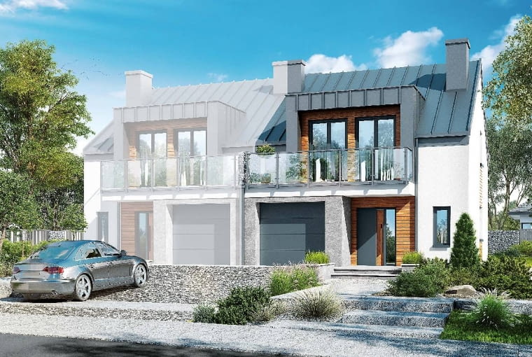 Dom w klematisach 22 (B) z użytkowym poddaszem Dom w klematisach 22 (B) z użytkowym poddaszem