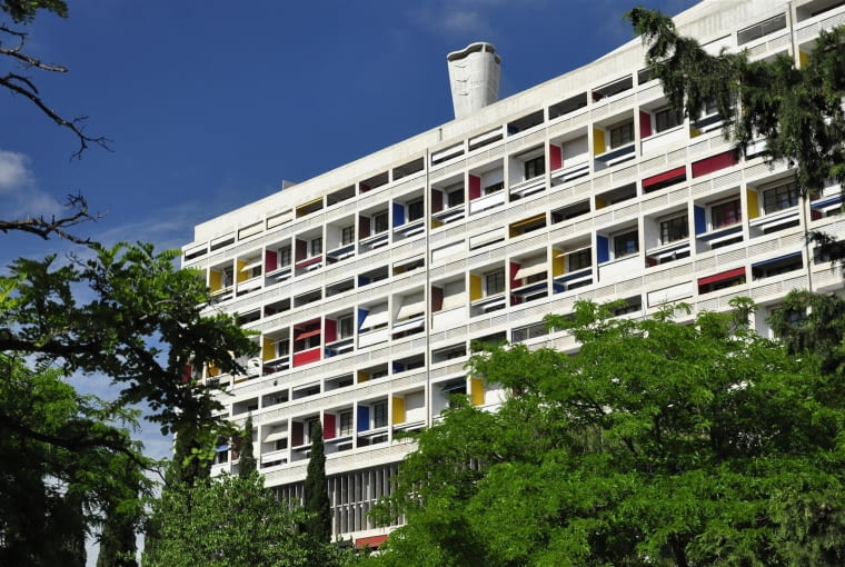 Jednostka Marsylska, proj. Le Corbusier - fasada zachodnia