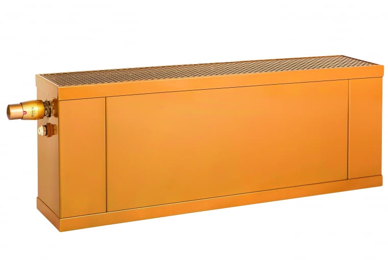 Miedziano--aluminiowy grzejnik konwektorowy zalecany do pracy w instalacji niskotemperaturowej Miedziano--aluminiowy grzejnik konwektorowy zalecany do pracy w instalacji niskotemperaturowej