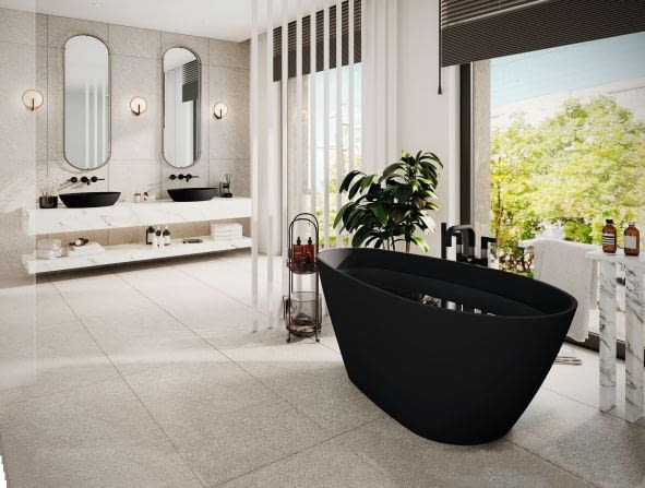 Wanna może pełnić różne funkcje – umożliwia wzięcie zarówno długiej, kojącej kąpieli,  jak i szybkiego prysznica. Wybierając wannę  zwróćmy uwagę na nie tylko jej wielkość, ale  też materiał z jakiego jest wykonana. Niektóre materiały np. kompozyt dłużej trzyma  Fot.: FJORDD ciepło, niż np. stal