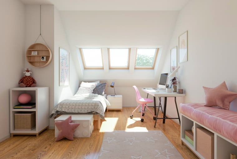 Jeśli mamy już okno dachowe, warto zastanowić się nad zamontowaniem kolejnych, aby wpuścić do środka więcej światła i otworzyć widok, a tym samym poprawić atmosferę w pomieszczeniu