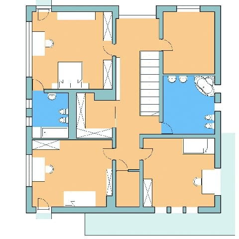 Rzut piętra plany domu,rzuty domu,projekt domu