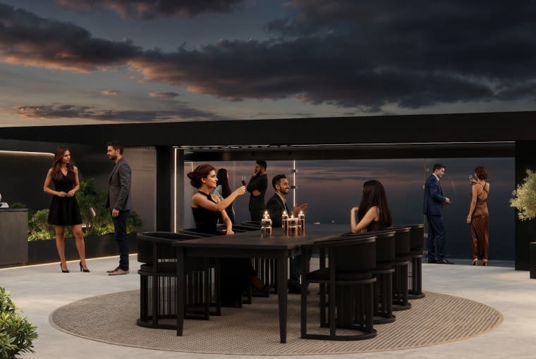 Taras na dachu inwestycji O27 Apartamenty Opolska w Katowicach