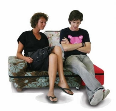 Zestaw walizek, które mogą być również kanapą. Zestaw walizek, które mogą być również kanapą.