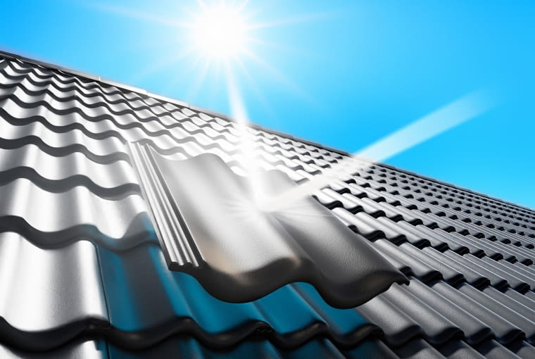 Połać, dachówka betonowa Braas Celtycka TermoComfort, kolor grafitowy