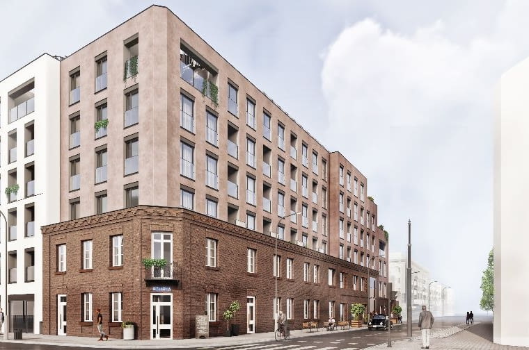 Wizualizacje inwestycji przy ul. Grochowskiej 224 w Warszawie.