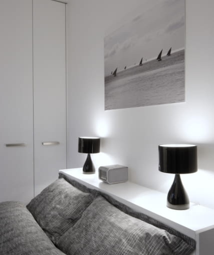 Wnętrza apartamentu - sypialnia Wnętrza apartamentu - sypialnia