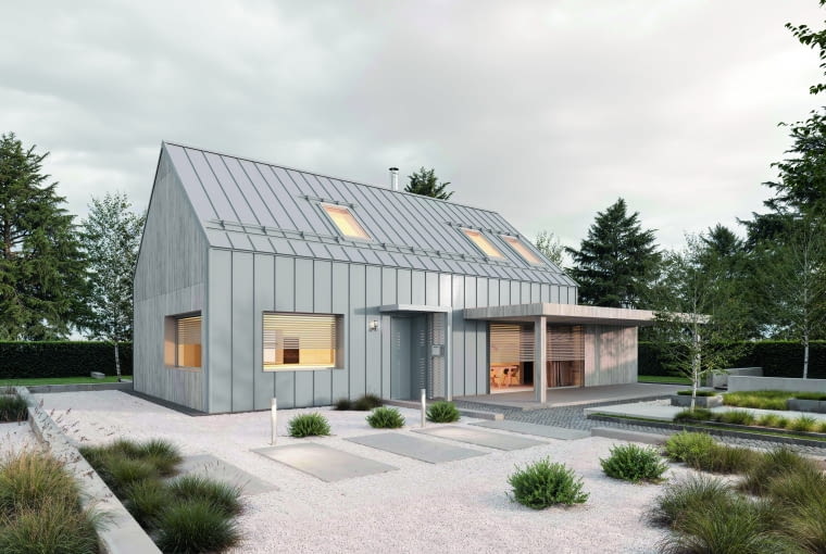 Minimalistyczny i prosty design paneli na rąbek nadaje dachowi harmonijny i estetyczny wygląd