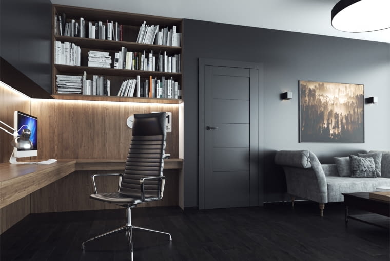 Ciemne drzwi i ciemna posadzka to zestawienie dla odważnych Ciemne drzwi i ciemna posadzka to zestawienie dla odważnych