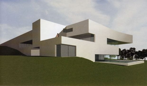 Wedle słów architekta Eduardo Souto de Moura, rezydencja miała przypominać kształtem rekina młota. Jedna z części miała zawisnąć ponad zboczem wzgórza, niczym głowa drapieżnej ryby. Willa dla Cristiano Ronaldo
