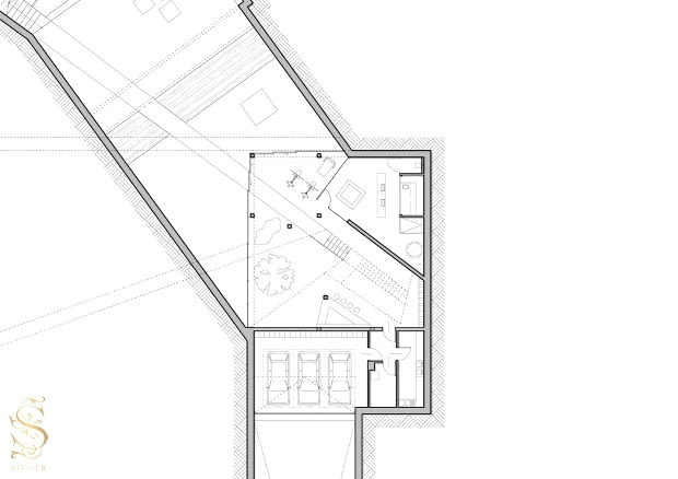 Eco-House - rzut kondygnacji podziemnej Eco-House - rzut kondygnacji podziemnej