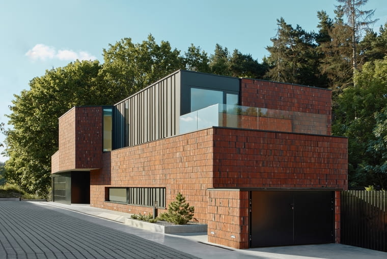 Rubra w Straszynie - dom wolnostojący typ D. Proj. Paweł Lis Architekci Rubra w Straszynie - dom wolnostojący typ D. Proj. Paweł Lis Architekci