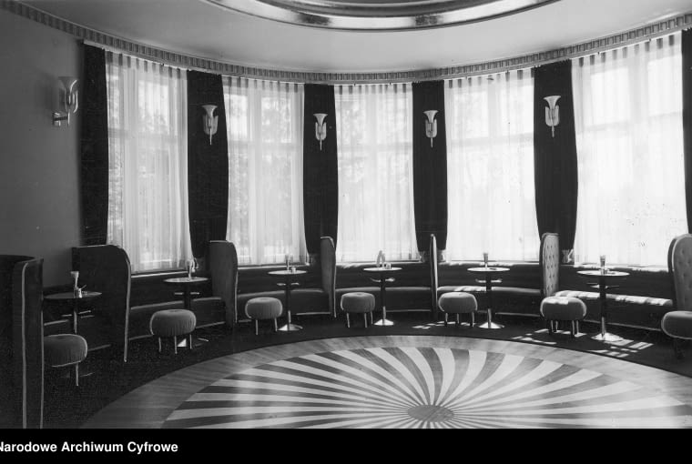 Sala dancingowa Domu Zdrojowego w Morszynie, 1938