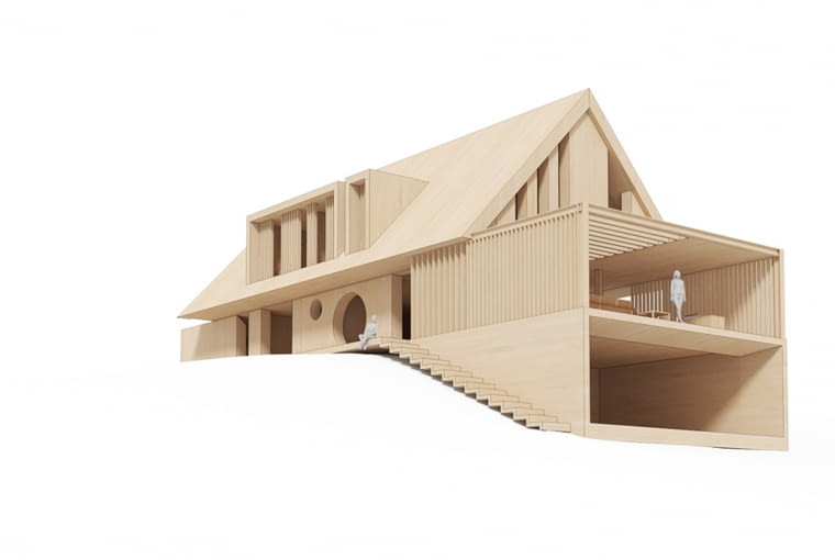 Dom Słowiański - model. Proj. BXB studio