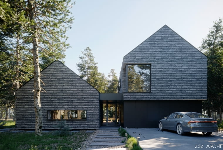 Ceglany dom w Magdalence od Z3Z Architekci