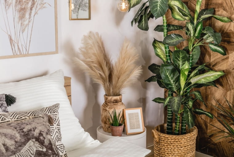 Sypialnia scandi boho Sypialnia scandi boho