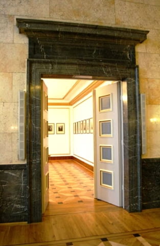 Portal w Sali Marmurowej prowadzący do Sali Złotej Katowice, budynek, modernizm, Śląsk, architektura, największe, Polska, publiczne