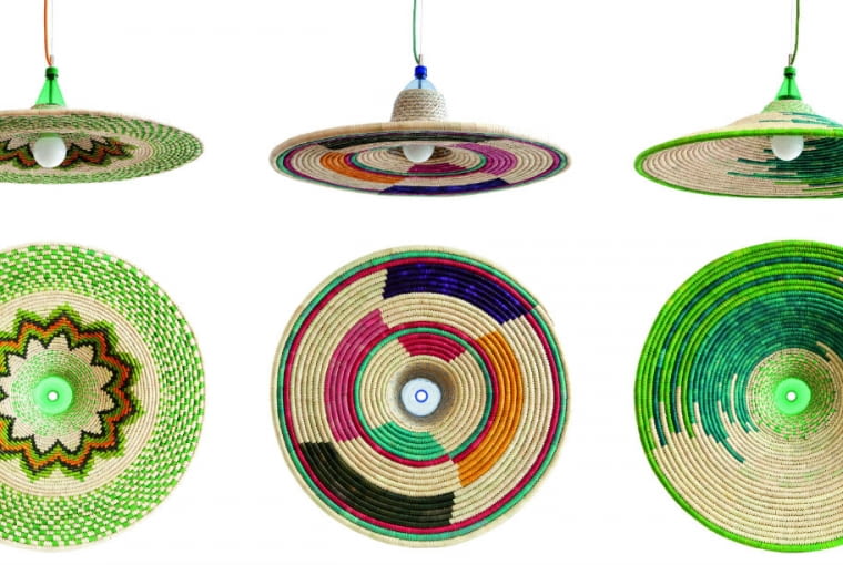 Lampy z kol. Abyssinia, ręcznie wykonane tradycyjną metodą wyplatania, ok. 2500 zł, petlamp.org