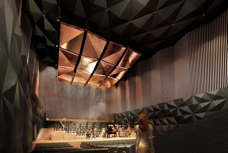 Nowa sala koncerowa w Płocku. Proj. plus3-architekci