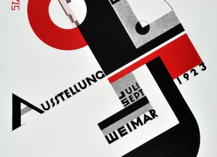 Plakat Ausstellung Wiemar z 1923 roku