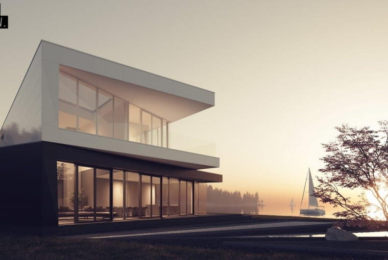 Dom czarno na białym