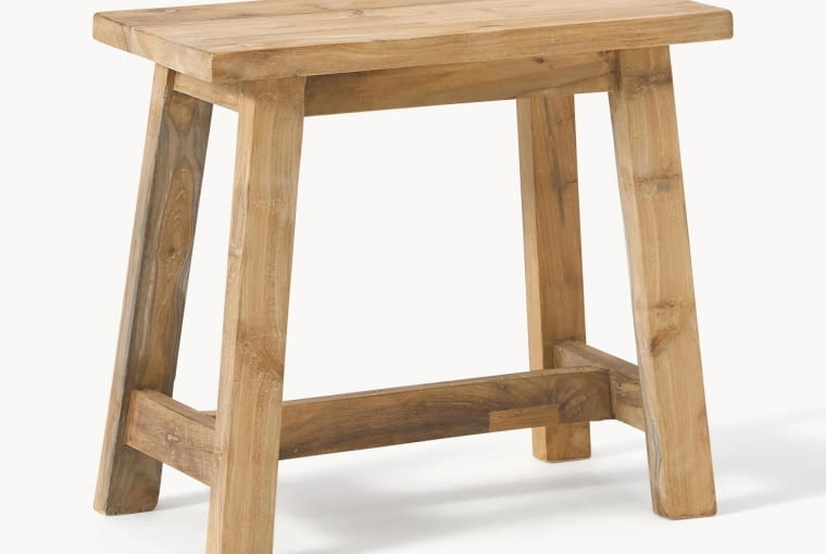 stołek Lawas, drewno tekowe, 50 x 27 cm, 449,90 zł, westwing.pl