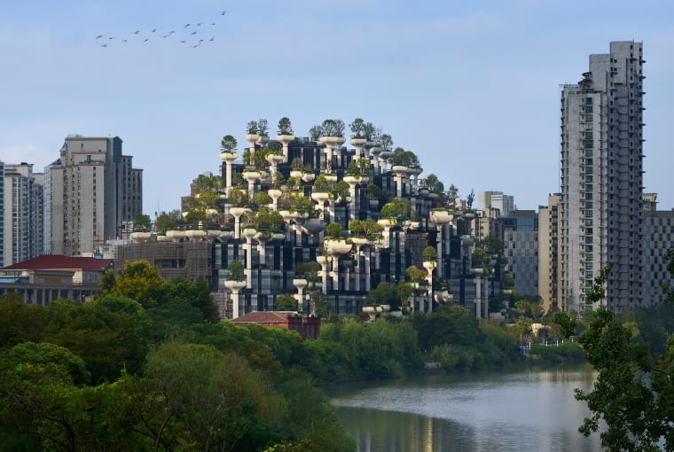 1000 Drzew w Szanghaju. Proj.  Heatherwick Studio