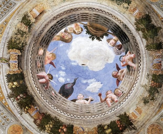 Andrea Montegna - Fresk na suficie Camera degli Sposi Andrea Montegna - Fresk na suficie Camera degli Sposi