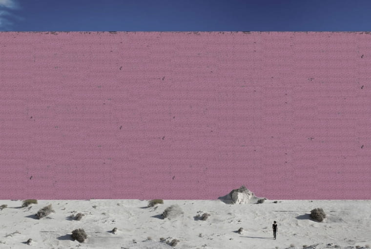 Różowy mur na granicy USA i Meksyku