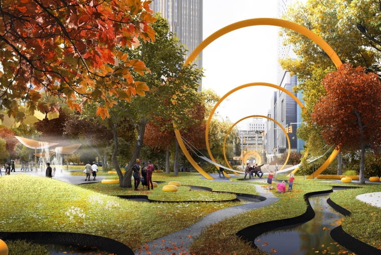 Downtown Brooklyn. Proj. BIG i WXY Downtown Brooklyn. Proj. BIG i WXY