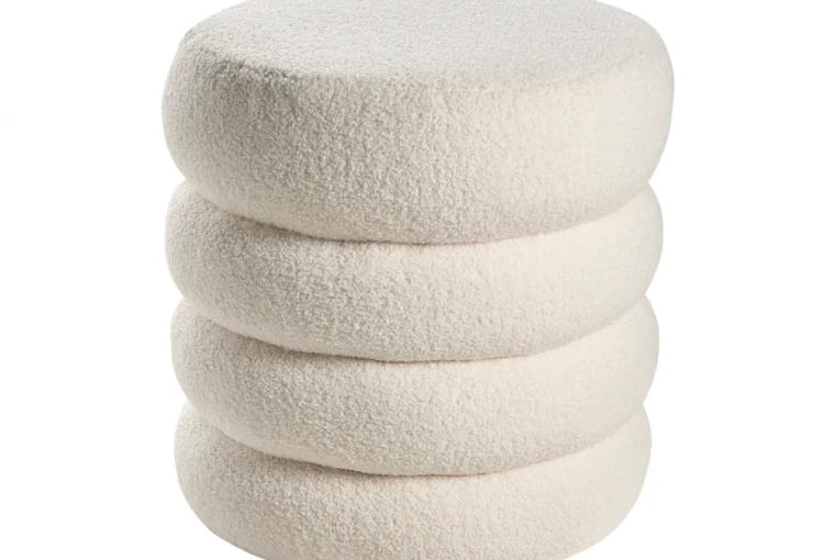 Puf SUMPTER Boucle Złamana biel Puf SUMPTER Boucle Złamana biel