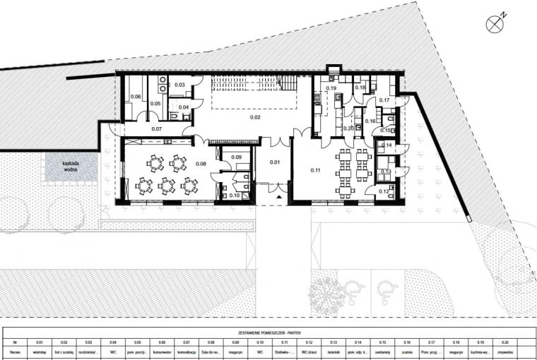 Przedszkole w Dziećmorowicach - rzut parteru Przedszkole w Dziećmorowicach - rzut parteru