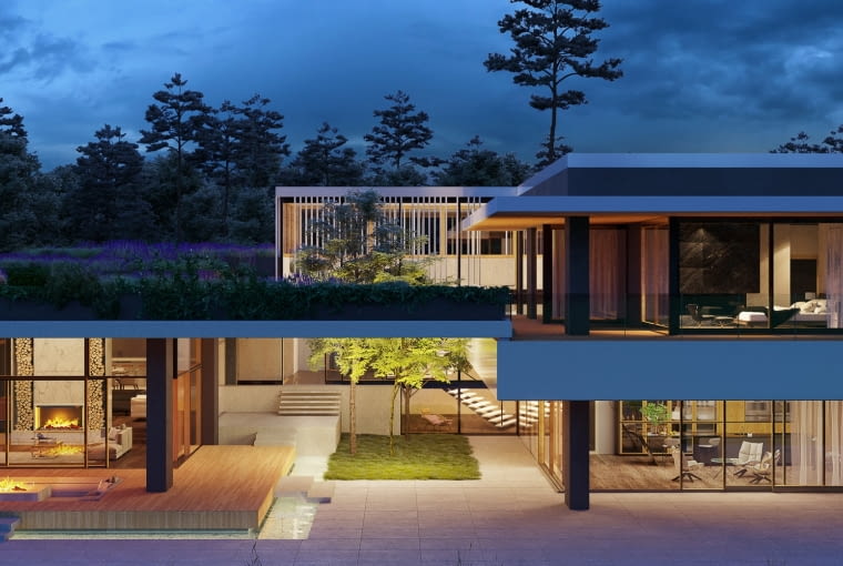 Rezydencja z Atrium. Proj. Exterio