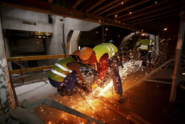12.01.2015 Torun . Budowa Centrum Kulturalno - Kongresowego na Jordankach . Fot. Mikolaj Kuras / Agencja Gazeta DLOTO strony lokalne GW - Toruń SLOWA KLUCZOWE: jordanki sala sala koncertowa /FR/ ZDJĘCIE DO WKŁADKI: DLOTO strony lokalne GW - Toruń