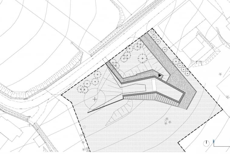 Dom w Bieszczadach - sytuacja. Proj. Medusa Group Dom w Bieszczadach - sytuacja. Proj. Medusa Group