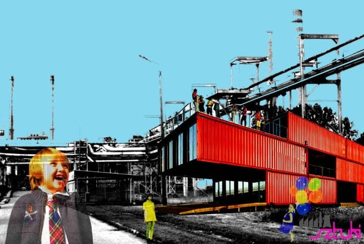 Projekt Huta Sztuki ossa, studenci architektury, częstochowa, warsztaty
