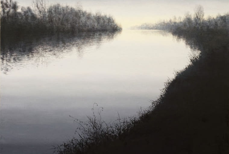 Rzeka, 80 x 100 cm, olej na płótnie, 2012 Rafał Borcz