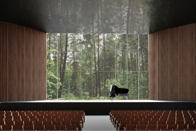 Pierwsze miejsce w konkursie na rozbudowę Opery Leśnej w Sopocie. Proj. inż. arch. Małgorzata Partyka i inż. arch. Monika Pergoł Pierwsze miejsce w konkursie na rozbudowę Opery Leśnej w Sopocie. Proj. inż. arch. Małgorzata Partyka i inż. arch. Monika Pergoł