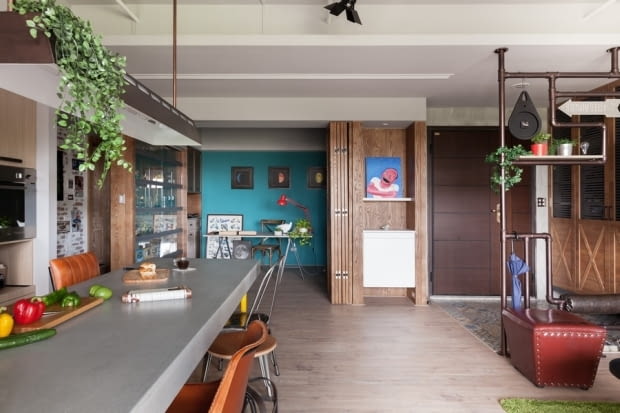 Mieszkanie w Kaohsiung - salon mieszkanie, oryginalne mieszkanie, jak urządzić mieszkanie, ciekawe mieszkanie, zdjęcia mieszkań